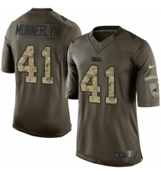 Men's Nike Carolina Panthers #41 Captain Munnerlyn Elite Green Salute to Service NFL Jersey