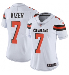 Women's Nike Cleveland Browns #7 DeShone Kizer White Vapor Untouchable Limited Player NFL Jersey
