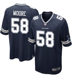 Men's Nike Dallas Cowboys #58 Damontre Moore Game Navy Blue Team Color NFL Jersey