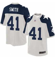 Men's Nike Dallas Cowboys #41 Keith Smith Limited White Throwback Alternate NFL Jersey