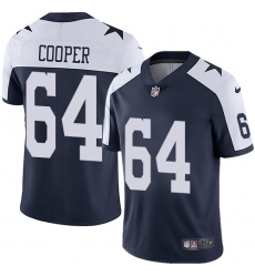 Youth Nike Dallas Cowboys #64 Jonathan Cooper Navy Blue Throwback Alternate Vapor Untouchable Limited Player NFL Jersey