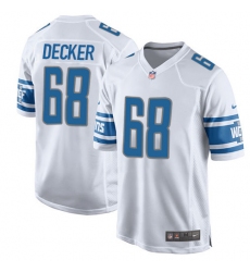 Men's Nike Detroit Lions #68 Taylor Decker Game White NFL Jersey