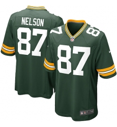 Men's Nike Green Bay Packers #87 Jordy Nelson Game Green Team Color NFL Jersey