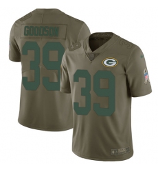 Men's Nike Green Bay Packers #39 Demetri Goodson Limited Olive 2017 Salute to Service NFL Jersey