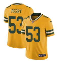 Men's Nike Green Bay Packers #53 Nick Perry Elite Gold Rush Vapor Untouchable NFL Jersey