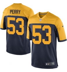 Men's Nike Green Bay Packers #53 Nick Perry Game Navy Blue Alternate NFL Jersey