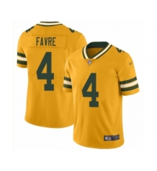 Women's Green Bay Packers #4 Brett Favre Limited Gold Inverted Legend Football Jersey