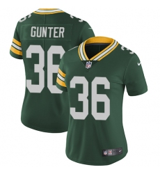 Women's Nike Green Bay Packers #36 LaDarius Gunter Green Team Color Vapor Untouchable Limited Player NFL Jersey