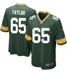 Men's Nike Green Bay Packers #65 Lane Taylor Game Green Team Color NFL Jersey