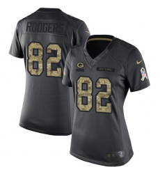Women's Nike Green Bay Packers #82 Richard Rodgers Limited Black 2016 Salute to Service NFL Jersey