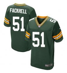 Men's Nike Green Bay Packers #51 Kyler Fackrell Elite Green Team Color NFL Jersey
