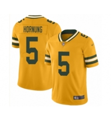 Men's Green Bay Packers #5 Paul Hornung Limited Gold Inverted Legend Football Jersey