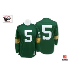 Mitchell and Ness Green Bay Packers #5 Paul Hornung Authentic Green Throwback NFL Jersey