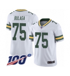 Men's Green Bay Packers #75 Bryan Bulaga White Vapor Untouchable Limited Player 100th Season Football Jersey
