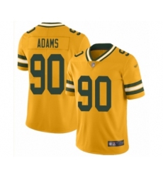 Youth Green Bay Packers #90 Montravius Adams Limited Gold Inverted Legend Football Jersey