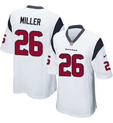 Men's Nike Houston Texans #26 Lamar Miller Game White NFL Jersey