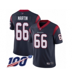 Men's Houston Texans #66 Nick Martin Navy Blue Team Color Vapor Untouchable Limited Player 100th Season Football Jersey