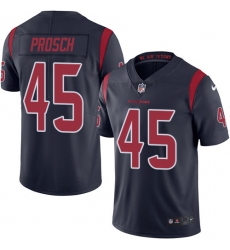 Men's Nike Houston Texans #45 Jay Prosch Elite Navy Blue Rush Vapor Untouchable NFL Jersey