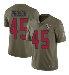 Youth Nike Houston Texans #45 Jay Prosch Limited Olive 2017 Salute to Service NFL Jersey