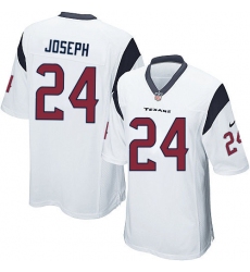 Men's Nike Houston Texans #24 Johnathan Joseph Game White NFL Jersey