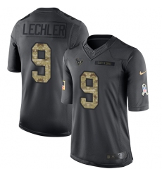 Youth Nike Houston Texans #9 Shane Lechler Limited Black 2016 Salute to Service NFL Jersey