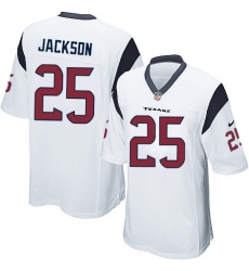 Men's Nike Houston Texans #25 Kareem Jackson Game White NFL Jersey