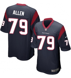 Men's Nike Houston Texans #79 Jeff Allen Game Navy Blue Team Color NFL Jersey