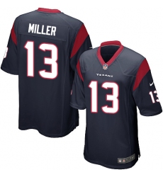 Men's Nike Houston Texans #13 Braxton Miller Game Navy Blue Team Color NFL Jersey