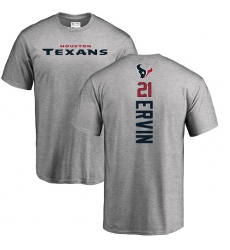 NFL Nike Houston Texans #21 Tyler Ervin Ash Backer T-Shirt