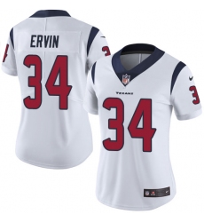Women's Nike Houston Texans #34 Tyler Ervin Limited White Vapor Untouchable NFL Jersey