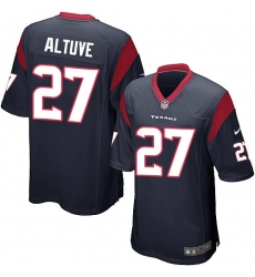 Men's Nike Houston Texans #27 Jose Altuve Game Navy Blue Team Color NFL Jersey