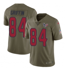 Youth Nike Houston Texans #84 Ryan Griffin Limited Olive 2017 Salute to Service NFL Jersey