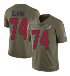 Youth Nike Houston Texans #74 Chris Clark Limited Olive 2017 Salute to Service NFL Jersey