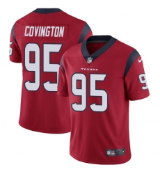 Men's Nike Houston Texans #95 Christian Covington Limited Red Alternate Vapor Untouchable NFL Jersey