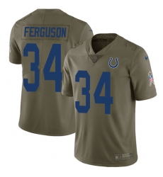 Youth Nike Indianapolis Colts #34 Josh Ferguson Limited Olive 2017 Salute to Service NFL Jersey