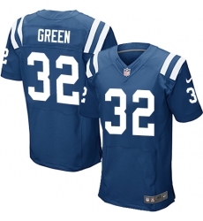 Men's Nike Indianapolis Colts #32 T.J. Green Elite Royal Blue Team Color NFL Jersey