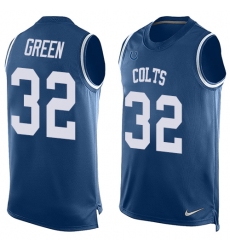 Men's Nike Indianapolis Colts #32 T.J. Green Limited Royal Blue Player Name & Number Tank Top NFL Jersey