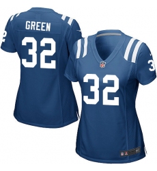 Women's Nike Indianapolis Colts #32 T.J. Green Game Royal Blue Team Color NFL Jersey