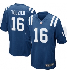 Men's Nike Indianapolis Colts #16 Scott Tolzien Game Royal Blue Team Color NFL Jersey