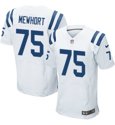 Men's Nike Indianapolis Colts #75 Jack Mewhort Elite White NFL Jersey