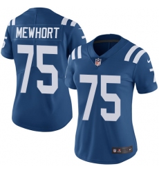 Women's Nike Indianapolis Colts #75 Jack Mewhort Elite Royal Blue Team Color NFL Jersey