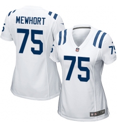 Women's Nike Indianapolis Colts #75 Jack Mewhort Game White NFL Jersey