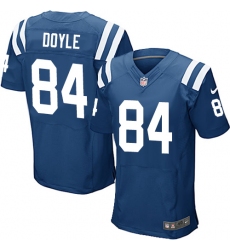 Men's Nike Indianapolis Colts #84 Jack Doyle Elite Royal Blue Team Color NFL Jersey