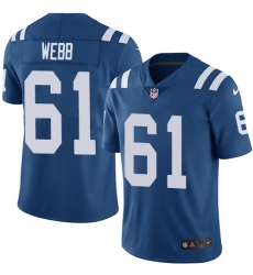 Youth Nike Indianapolis Colts #61 JMarcus Webb Royal Blue Team Color Vapor Untouchable Limited Player NFL Jersey