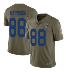 Youth Nike Indianapolis Colts #88 Marvin Harrison Limited Olive 2017 Salute to Service NFL Jersey
