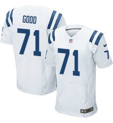 Men's Nike Indianapolis Colts #71 Denzelle Good Elite White NFL Jersey