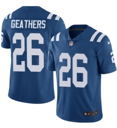 Men's Nike Indianapolis Colts #26 Clayton Geathers Royal Blue Team Color Vapor Untouchable Limited Player NFL Jersey