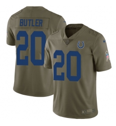 Men's Nike Indianapolis Colts #20 Darius Butler Limited Olive 2017 Salute to Service NFL Jersey