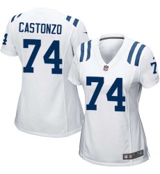 Women's Nike Indianapolis Colts #74 Anthony Castonzo Game White NFL Jersey
