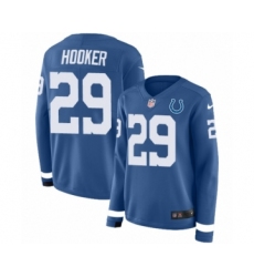 Women's Nike Indianapolis Colts #29 Malik Hooker Limited Blue Therma Long Sleeve NFL Jersey